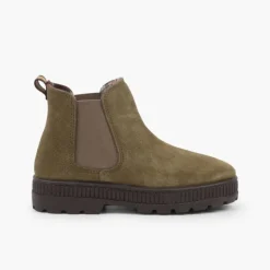 Menina Pisamonas Botas Crianca Sola Track Com Elastico