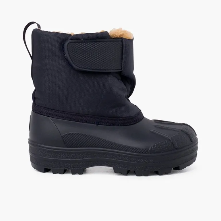 Menina Pisamonas Botas De Neve Forro Felpudo Fecho Aderente