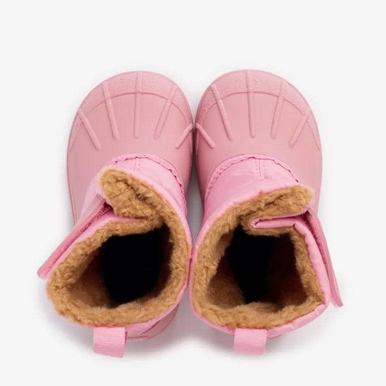Menina Pisamonas Botas De Neve Forro Felpudo Fecho Aderente