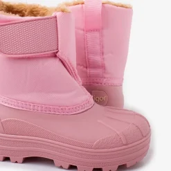 Menina Pisamonas Botas De Neve Forro Felpudo Fecho Aderente