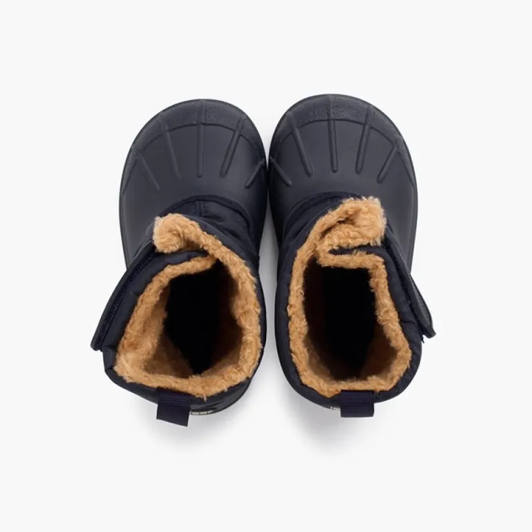 Menina Pisamonas Botas De Neve Forro Felpudo Fecho Aderente