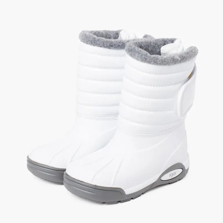 Menina Pisamonas Botas De Neve Verniz Forro Pelo Fecho Ajustavel