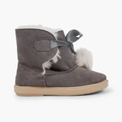Menina Pisamonas Botas Estilo Esquimo Menina Com Pompons