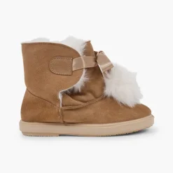 Menina Pisamonas Botas Estilo Esquimo Menina Com Pompons