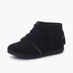 Menina Pisamonas Botas Franjas Atacadores Primeiros Passos