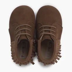 Menina Pisamonas Botas Franjas Atacadores Primeiros Passos