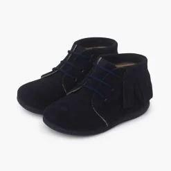 Menina Pisamonas Botas Franjas Atacadores Primeiros Passos
