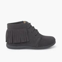 Menina Pisamonas Botas Franjas Atacadores Primeiros Passos