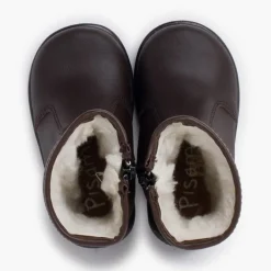 Menina Pisamonas Botas Lisas Pele Lavavel Criancas