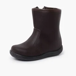 Menina Pisamonas Botas Lisas Pele Lavavel Criancas