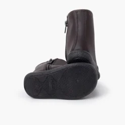 Menina Pisamonas Botas Lisas Pele Lavavel Criancas