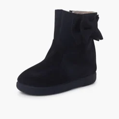 Menina Pisamonas Botas Menina Camurca Laco Lateral Grande