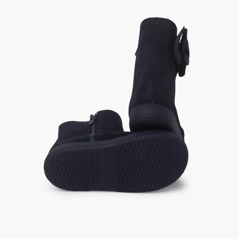 Menina Pisamonas Botas Menina Camurca Laco Lateral Grande