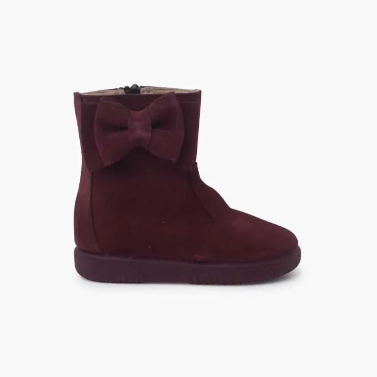 Menina Pisamonas Botas Menina Camurca Laco Lateral Grande