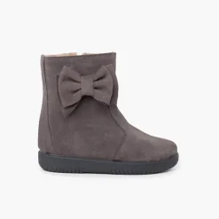 Menina Pisamonas Botas Menina Camurca Laco Lateral Grande
