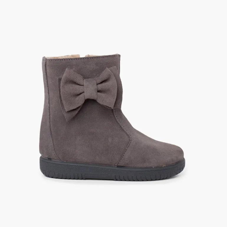 Menina Pisamonas Botas Menina Camurca Laco Lateral Grande