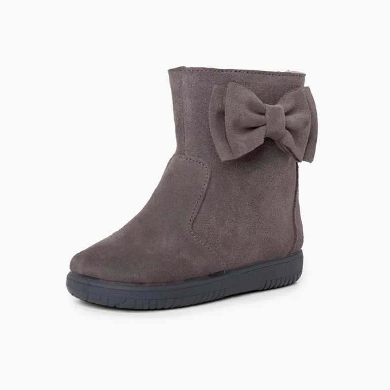 Menina Pisamonas Botas Menina Camurca Laco Lateral Grande