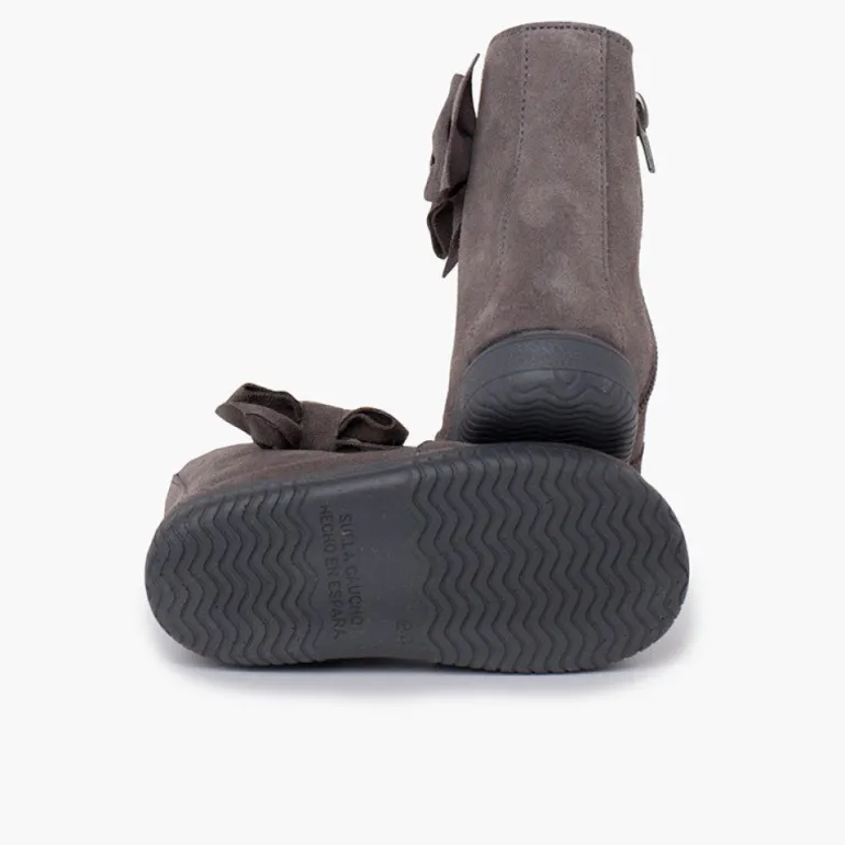 Menina Pisamonas Botas Menina Camurca Laco Lateral Grande