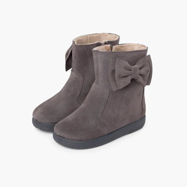 Menina Pisamonas Botas Menina Camurca Laco Lateral Grande