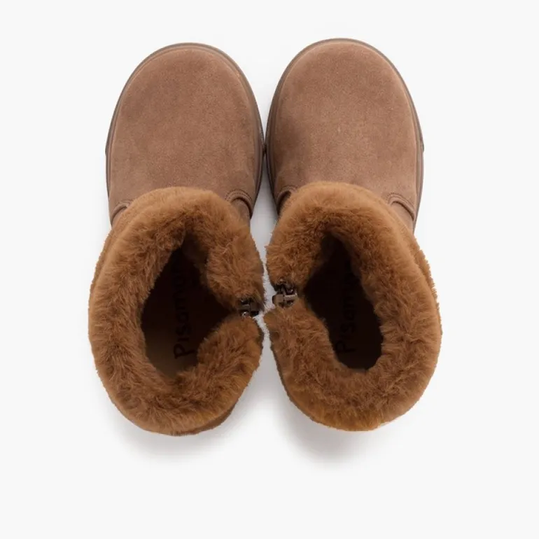 Menina Pisamonas Botas Menina Cano Dobrado Pelo