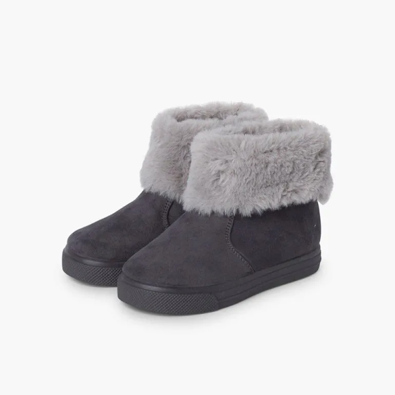 Menina Pisamonas Botas Menina Cano Dobrado Pelo