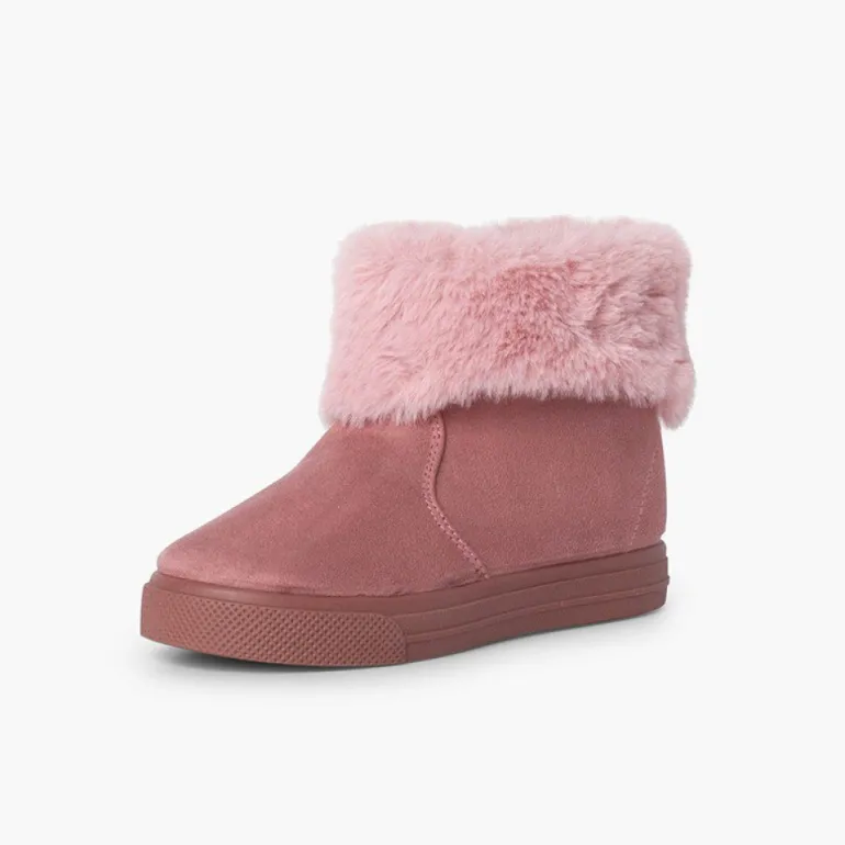 Menina Pisamonas Botas Menina Cano Dobrado Pelo