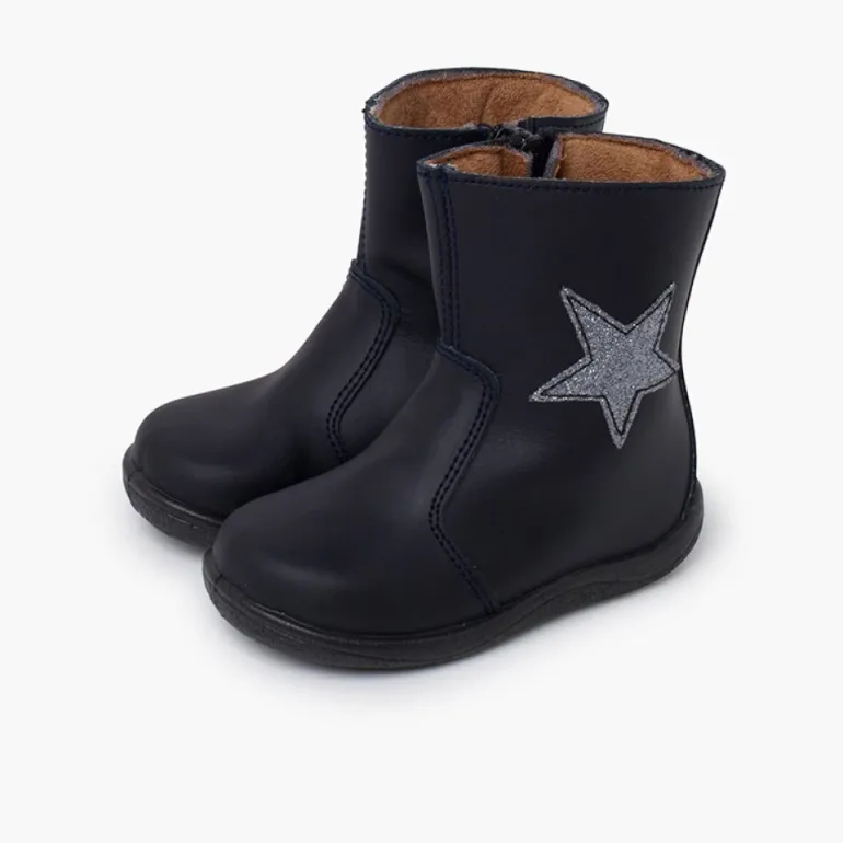 Menina Pisamonas Botas Menina Estrela Pele Lavavel