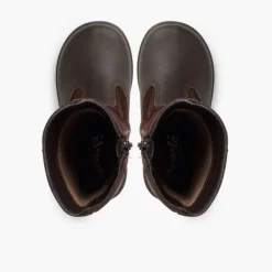 Menina Pisamonas Botas Menina Pele E Camurca Berloques