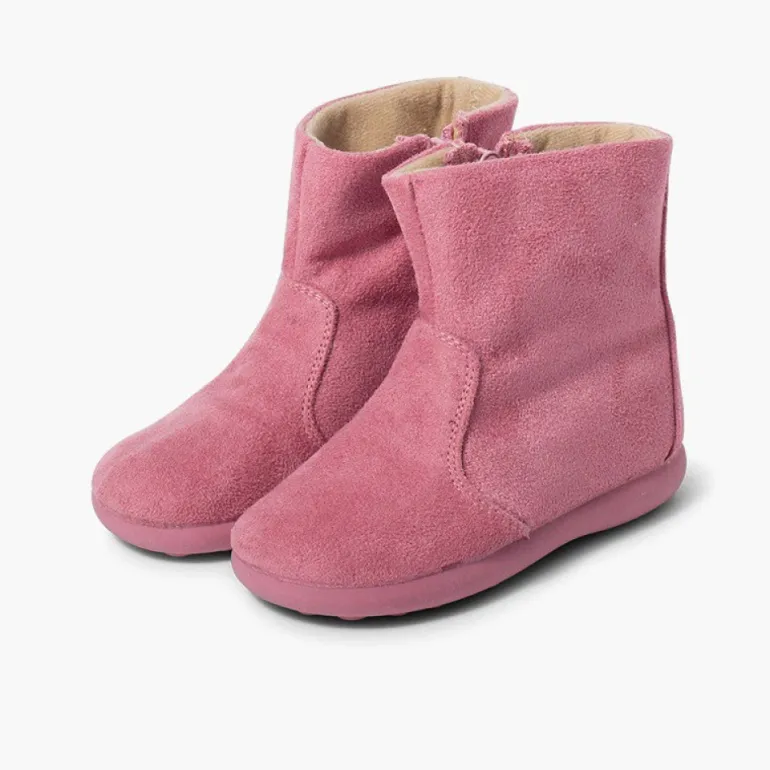 Menina Pisamonas Botas Menina Tipo Camurca Com Fecho-Eclair