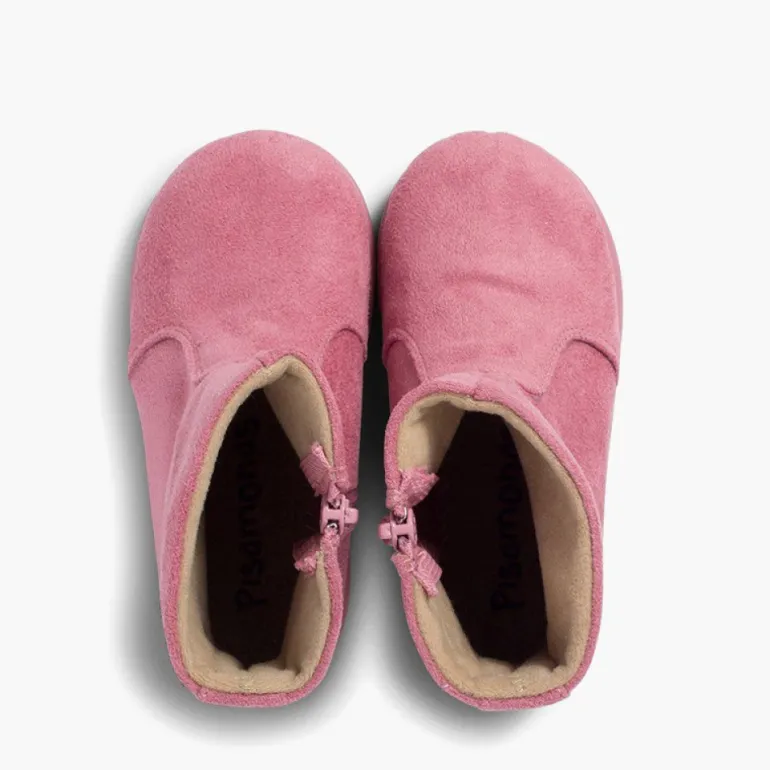 Menina Pisamonas Botas Menina Tipo Camurca Com Fecho-Eclair