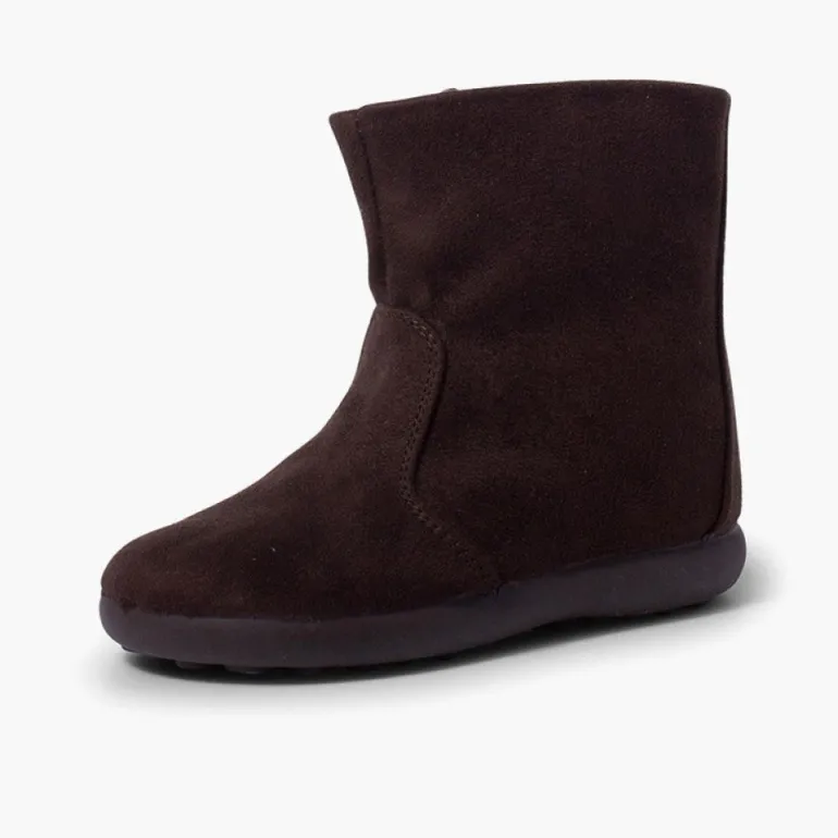 Menina Pisamonas Botas Menina Tipo Camurca Com Fecho-Eclair