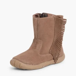 Menina Pisamonas Botas Meninas Camurca Com Franjas