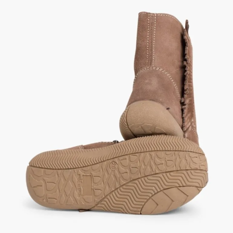 Menina Pisamonas Botas Meninas Camurca Com Franjas