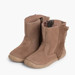 Menina Pisamonas Botas Meninas Camurca Com Franjas