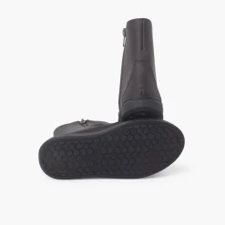 Menina Pisamonas Botas Pele Com Reforco E Fecho-Eclair Lateral