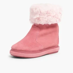 Menina Pisamonas Botas Pelo Meio Cano Com Fecho-Eclair