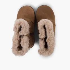 Menina Pisamonas Botas Pelo Meio Cano Com Fecho-Eclair