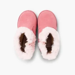 Menina Pisamonas Botas Pelo Meio Cano Com Fecho-Eclair