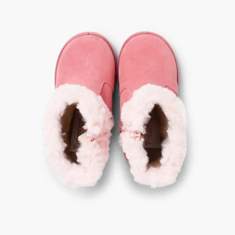 Menina Pisamonas Botas Pelo Meio Cano Com Fecho-Eclair