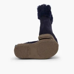 Menina Pisamonas Botas Pelo Meio Cano Com Fecho-Eclair