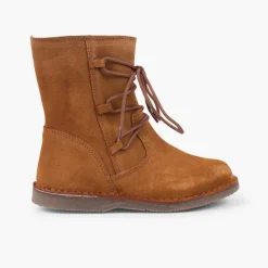 Menina Pisamonas Botas Pelo Menina Atacadores Cruzados Fecho-Eclair