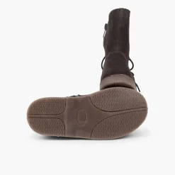 Menina Pisamonas Botas Pelo Menina Atacadores Cruzados Fecho-Eclair