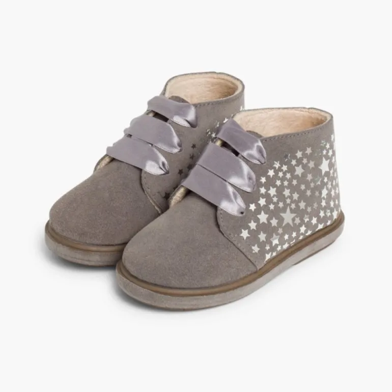 Menina Pisamonas Botas Primeiros Passos Com Estrelas