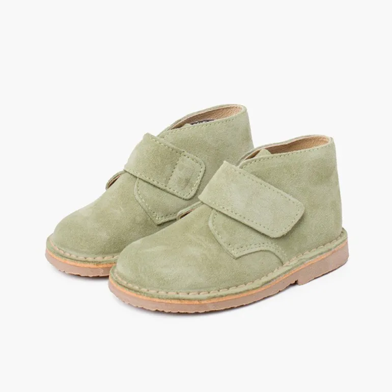 Menina Pisamonas Botas Safari Com Tiras Aderentes