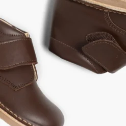 Menina Pisamonas Botas Safari Pele Com Tiras Aderentes