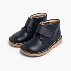 Menina Pisamonas Botas Safari Pele Com Tiras Aderentes