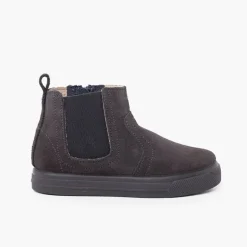Menina Pisamonas Botas Sola Grossa Fecho-Eclair E Elastico Criancas