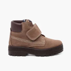 Menina Pisamonas Botas Sola Track Fecho Aderente Pespontos