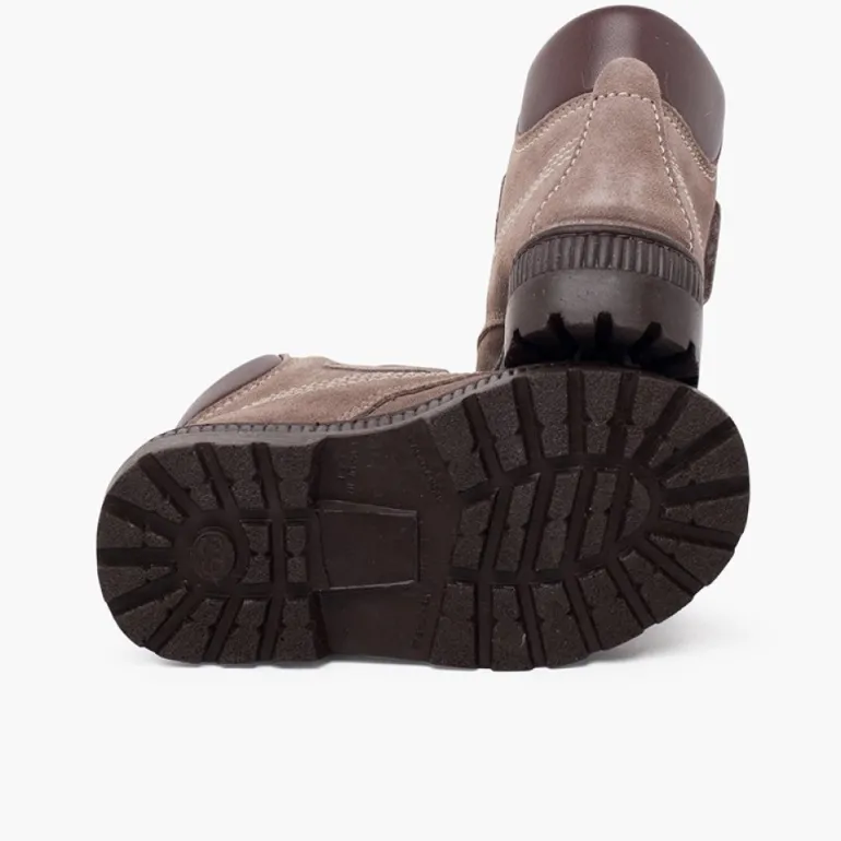 Menina Pisamonas Botas Sola Track Fecho Aderente Pespontos