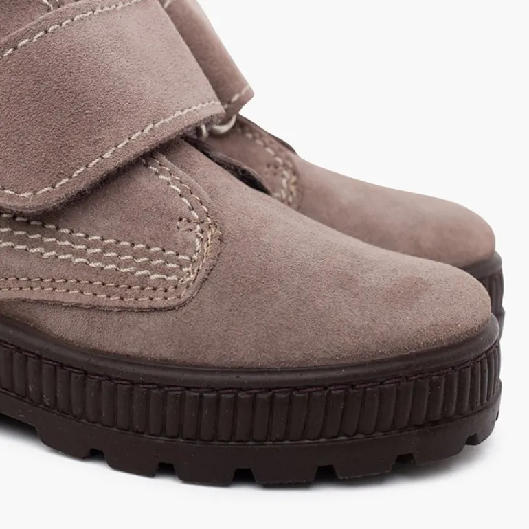 Menina Pisamonas Botas Sola Track Fecho Aderente Pespontos